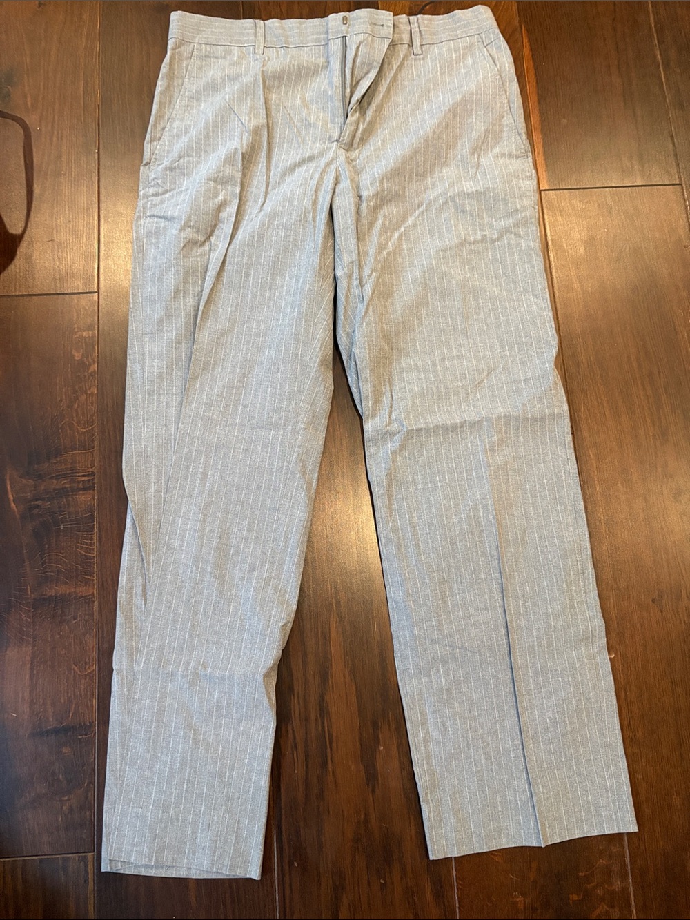 Banana Republic Light Gray Pinstripe Dress Pants